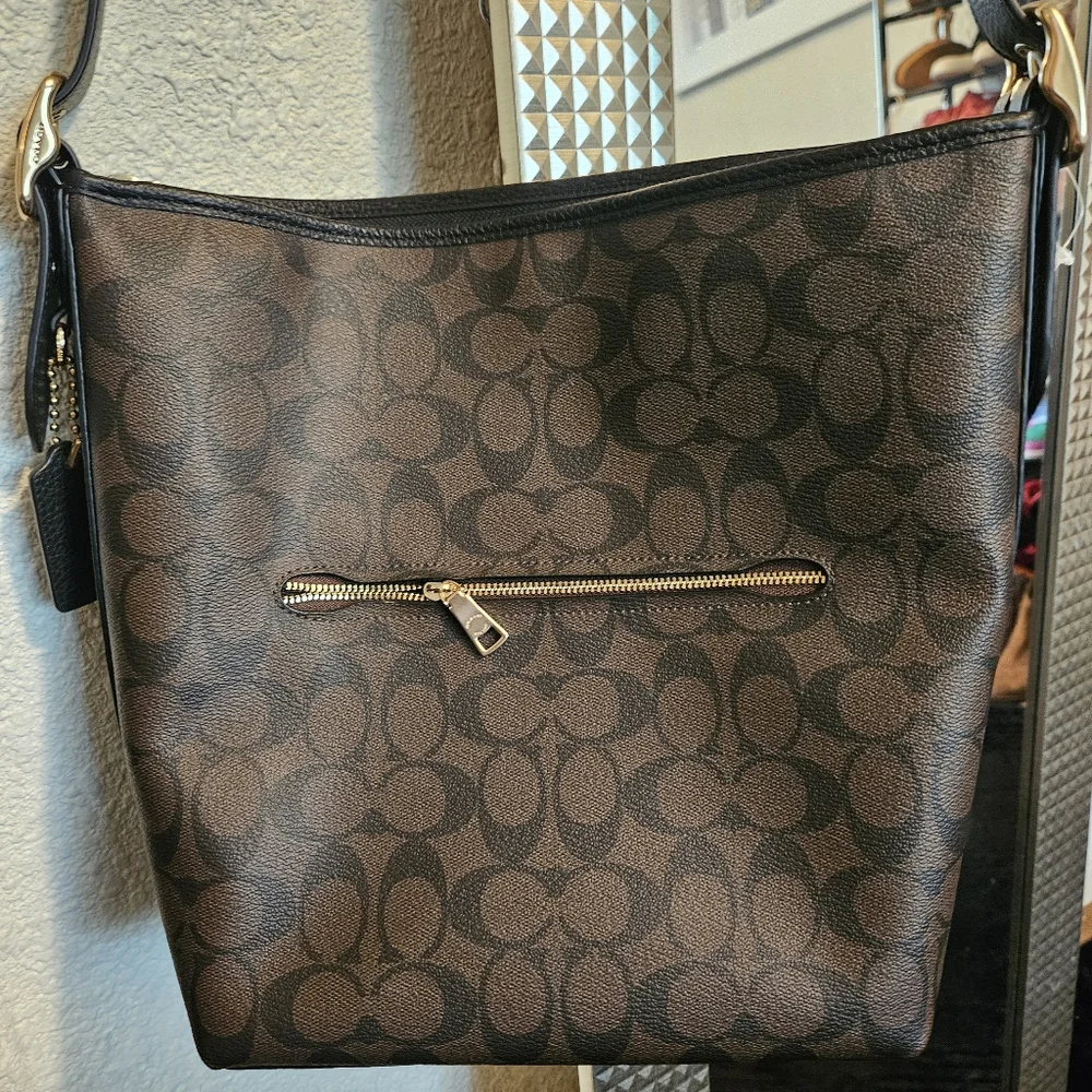 Coach Brown and Black Shoulder Val Duffle Bag - Picture 3 of 6